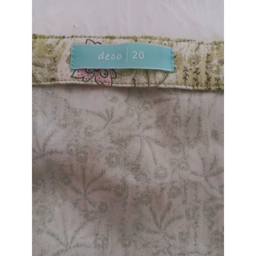 Vtg Sigrid Olsen Deco 20 Floral Pants Size 12 Side Zip Cotton Blend Straight Leg - Picture 14 of 14